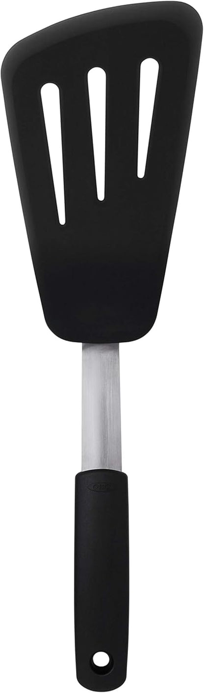 OXO Good Grips Silicone Flexible Omelet Turner,Black