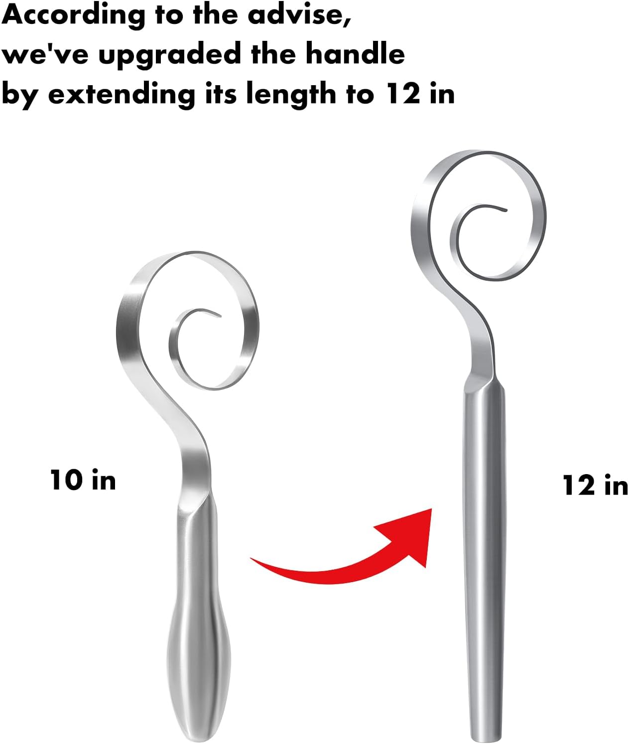 OYV Seamless Dough Whisk, 18/10 Stainless Steel Danish Dough Wisk, 9" Bread Whisk for Sourdough, Cookies, Pizza, Pastry, Dishwasher Safe Dough Hook