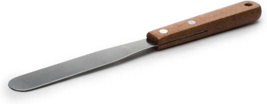 Fox Run Offset Icing Spatula, 4.25-Inch Stainless Steel Blade, Wood Handle, Metallic