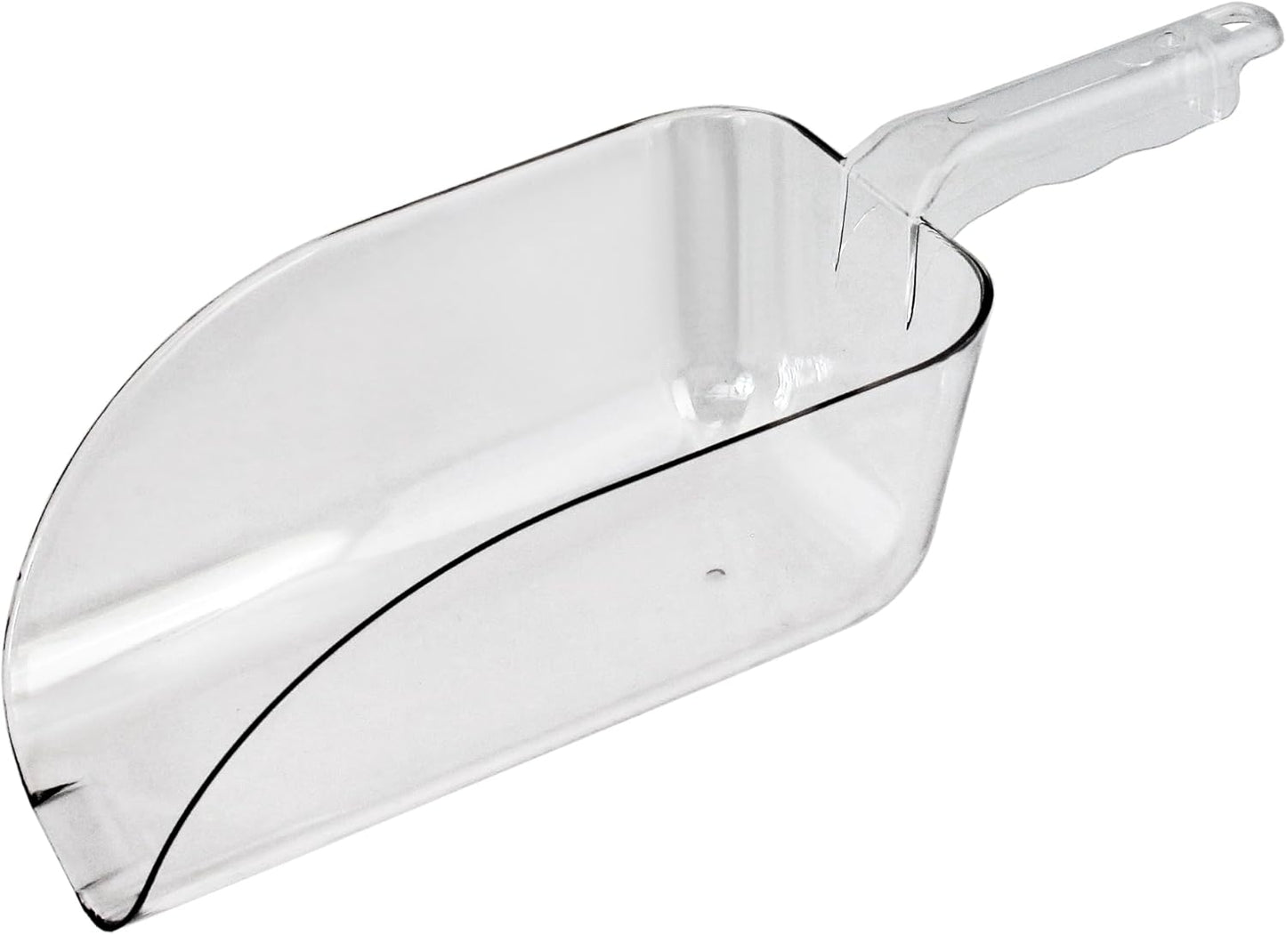 New Star Foodservice 34400 Polycarbonate Plastic Utility Ice Scoop, Clear, 12-Ounce