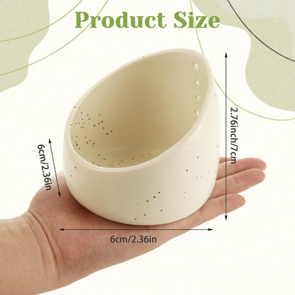 3Pcs Pottery Herb Stripper Bowl with Different Hole Sizes, Herb Stripper Tool for Removing Stems and Leaves