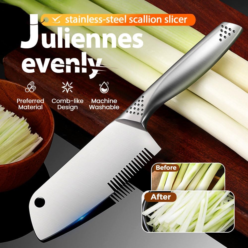 Stainless Steel Peeler, Handheld Multi-Purpose Julienne Vegetable Slicer Tool for Carrot, Cucumber with Comfort Handle & Hanging Hole (1PC)