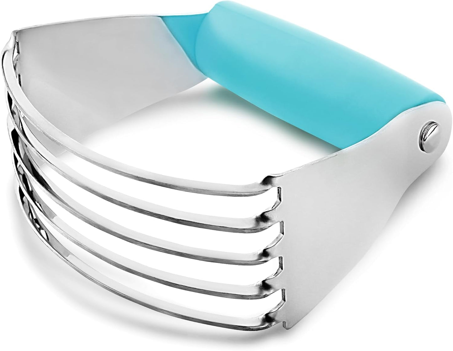 Zulay Kitchen Dough Blender - Stainless Steel Pastry Cutter, Heavy Duty Dough Cutter With Blades, Pastry Blender And Butter Cutter - Pastry Cutter For Baking (Blue)