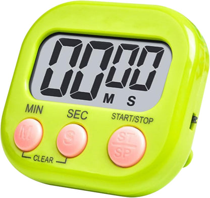 Small Digital Timer for Kitchen Cooking Baking Sports Office Meeting Multi-Function Count Up Countdown Magnetic Backing and ON/Off Switch Desk Electronic Timer (Black)