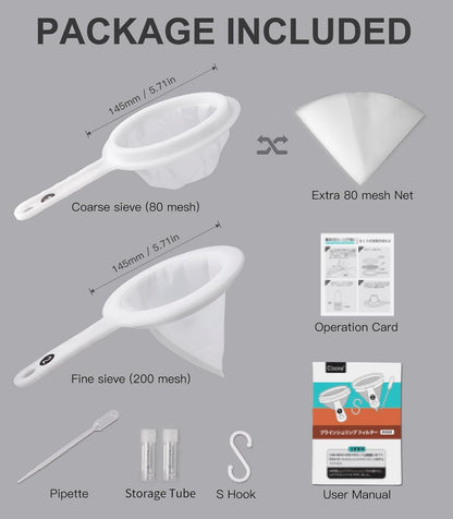Baby Brine Shrimp Sieve 80 Mesh 200 Mesh kit for Brine Shrimp Hatchery