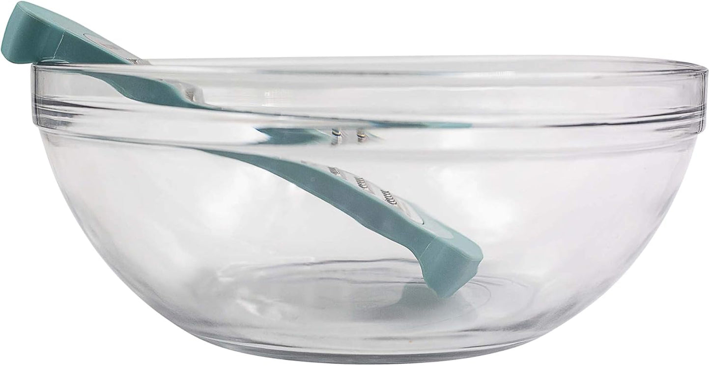 Microplane Mixing Bowl Grater - Extra Coarse Grater for Cauliflower Rice - Purist Blue