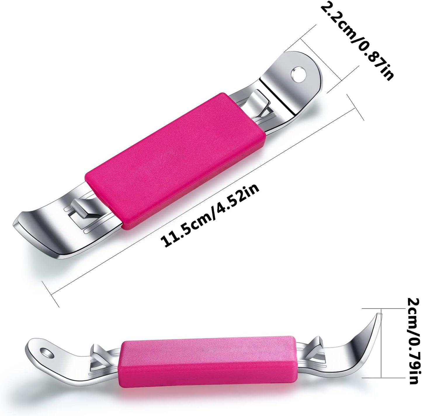 3 Pieces Magnetic Bottle Openers Can Opener Classic Beer Opener Stainless Steel Small Bottle Opener Can Tapper with Magnet for Camping and Traveling HANCELANT (Black Blue Fuchsia)