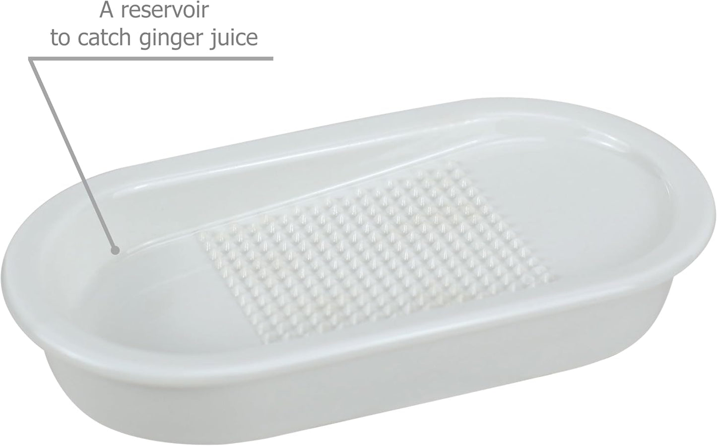 EIKS Ceramics Grater Plate for Ginger Garlic Wasabi Daikon Fruits Root Vegetable Cooking Preparation (Spade-shaped)