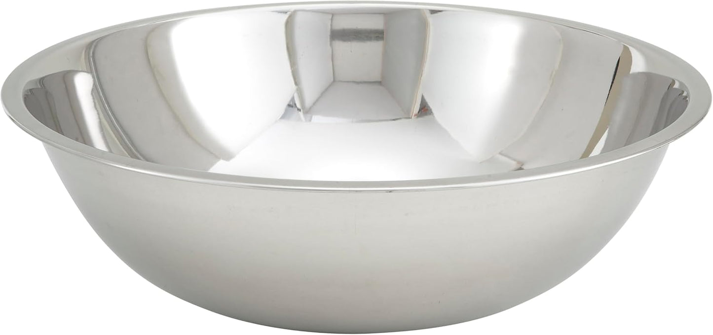 Winco 8 Quart Heavy-Duty Stainless Steel Mixing Bowl with Non-Slip Base