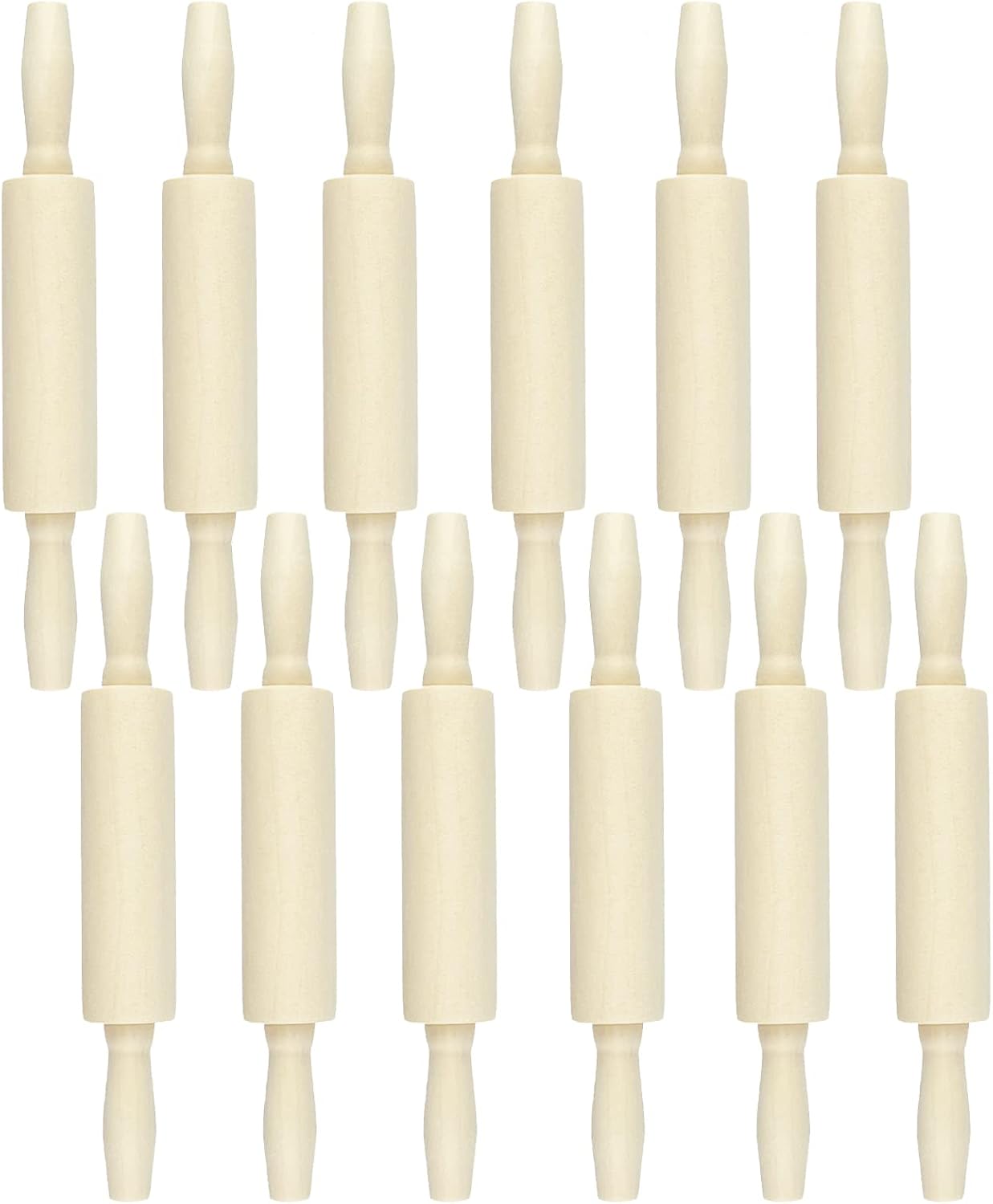 12 Pack Wood Small Rolling Pin for Kids, 7.9 Inch Kids Rolling Pin for Home Kitchen (7.9 Inch)