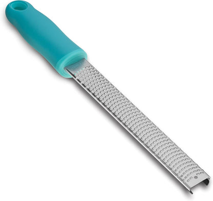Lemon Zester, Stainless Steel Kitchen Cheese Grater, Plastic Cover Ergonomic Soft Black Handle