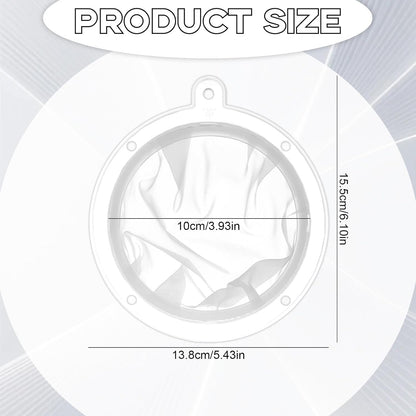 200 Mesh Food Filter Strainer, 5.4 Inch Nylon Mesh Strainer Plastic Sieve Fine Meshs for Filtering Juice, Oils, Wine, Soy Milk Honey Cheese Whey Grease, White