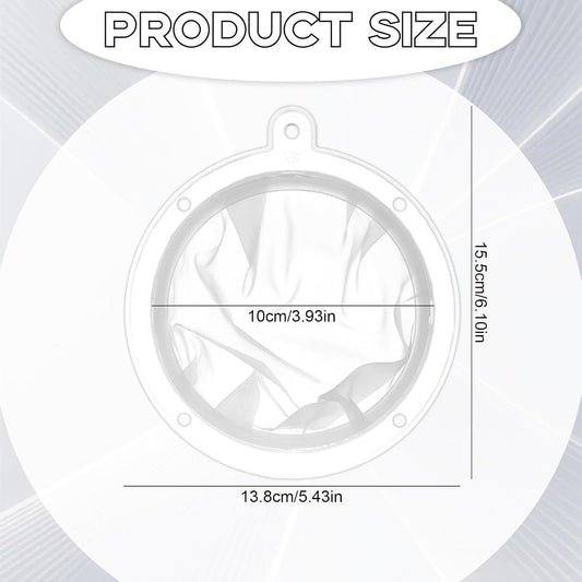 200 Mesh Food Filter Strainer, 5.4 Inch Nylon Mesh Strainer Plastic Sieve Fine Meshs for Filtering Juice, Oils, Wine, Soy Milk Honey Cheese Whey Grease, White