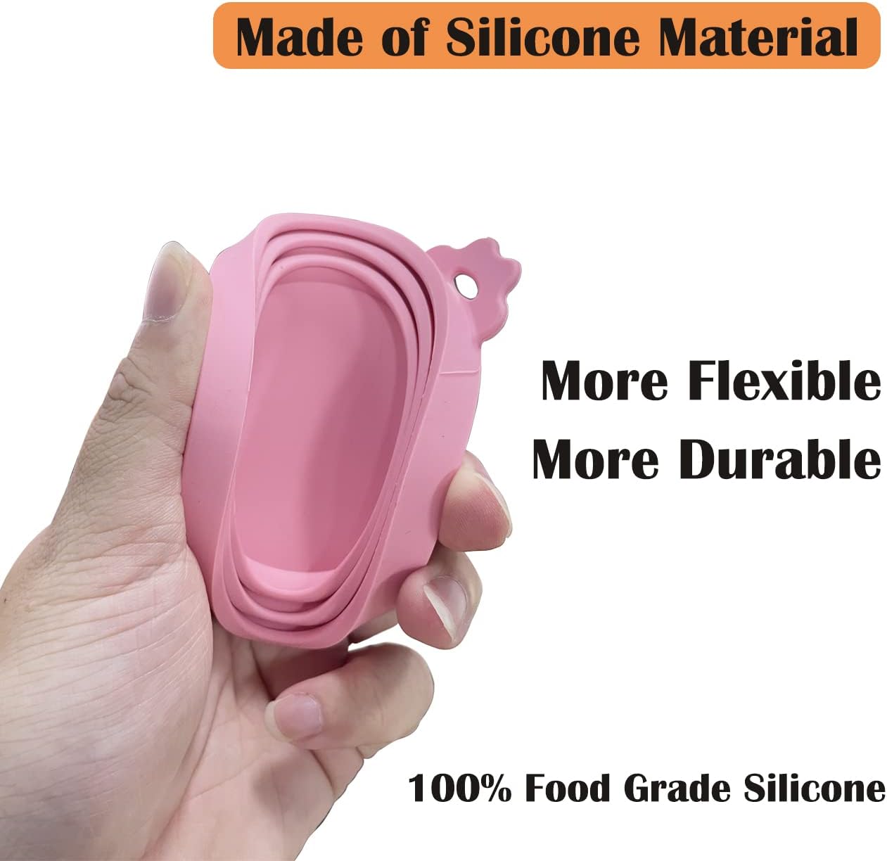 Manual Can Opener, Handheld Comfortable Grip, Oversized Easy Turn Knob, Built in Bottle Opener, Hangs for Convenient Kitchen Storage, Easily Open Tin Cans for Smooth Edge, Pink (Pink, Single)