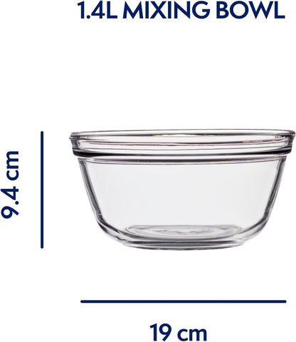 Anchor Hocking Glass Mixing Bowl, 4-Quart