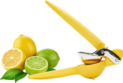 Chef'n FreshForce Lemon Squeezer Citrus Juicer, Manual Hand Press with Dual-Gear Power for Maximum Juice Extraction, Durable, Lime Green