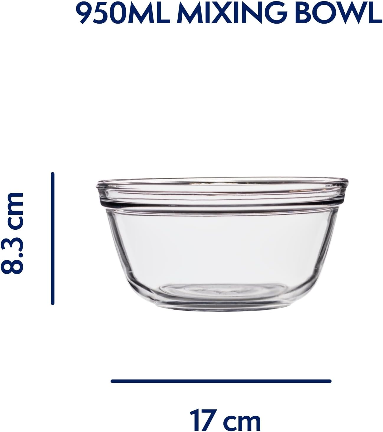 Anchor Hocking Glass Mixing Bowl, 4-Quart