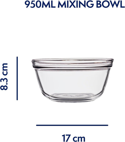 Anchor Hocking Glass Mixing Bowl, 4-Quart