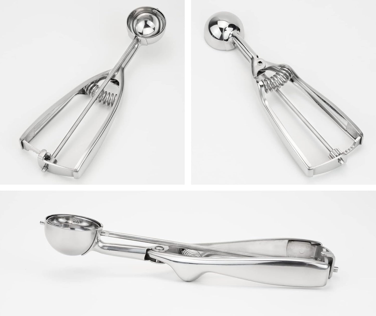 Professional 18/8 Stainless Steel Medium Cookie Scoop, Size 40