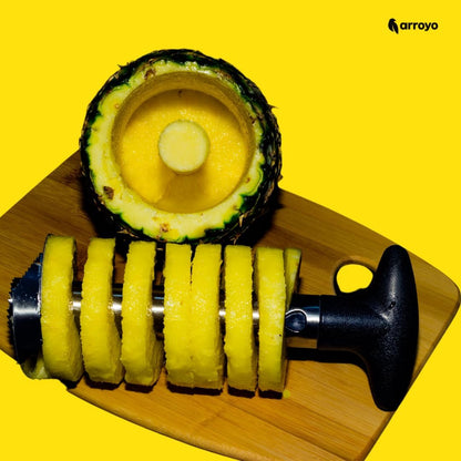 ARROYO Pineapple Corer, Upgraded, Reinforced, Thicker Blade, Premium Pineapple Corer Remover (Black)