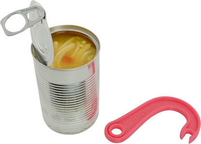 Can Tab Opener, Hook Tab Lifter by Intulon, Manual Ring Puller for Soup, Beans, and Pet Food Cans, Kitchen Gadget (2 Pack Pink)
