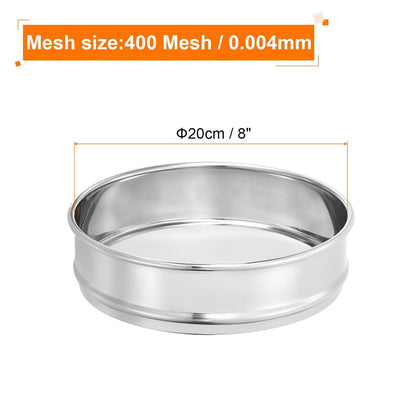 PATIKIL 10 Mesh Lab Sieve, 8" Diameter Test Sieve 304 Stainless Steel Wire Cloth (2mm) for Industrial Laboratory