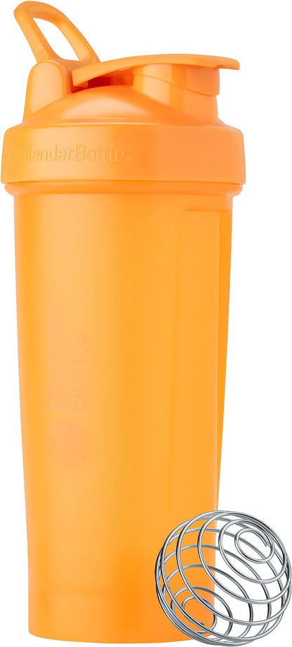 BlenderBottle Classic V2 Shaker Bottle Perfect for Protein Shakes and Pre Workout, 28-Ounce, Clear/Black
