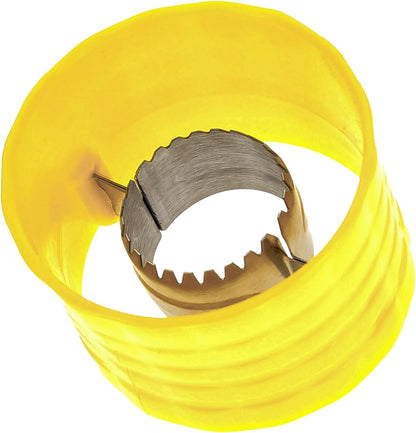 SE Stainless Steel Corn Cob Peeler with Sharp Serrations and Textured Grip - Yellow - CCP32