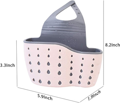 YYaaloa Sink Basket Sink Strainers Basket Kitchen Drain Shelf Sink Storage Holder (style 2- Pink)