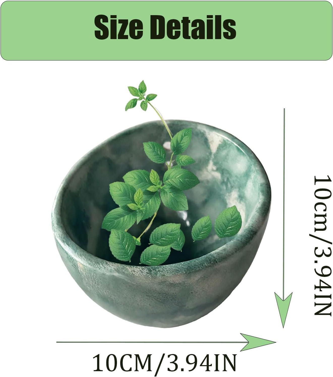 2025 New Handmade Pot Herb Stripper, Herb Stripper Bowl Ceramic, Used for Separating Leaves and Stems, Different Sizes of Holes Suitable for Leaves of Different Sizes (Blue)