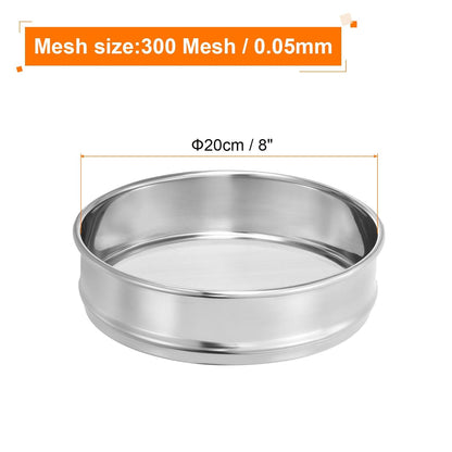 PATIKIL 10 Mesh Lab Sieve, 8" Diameter Test Sieve 304 Stainless Steel Wire Cloth (2mm) for Industrial Laboratory