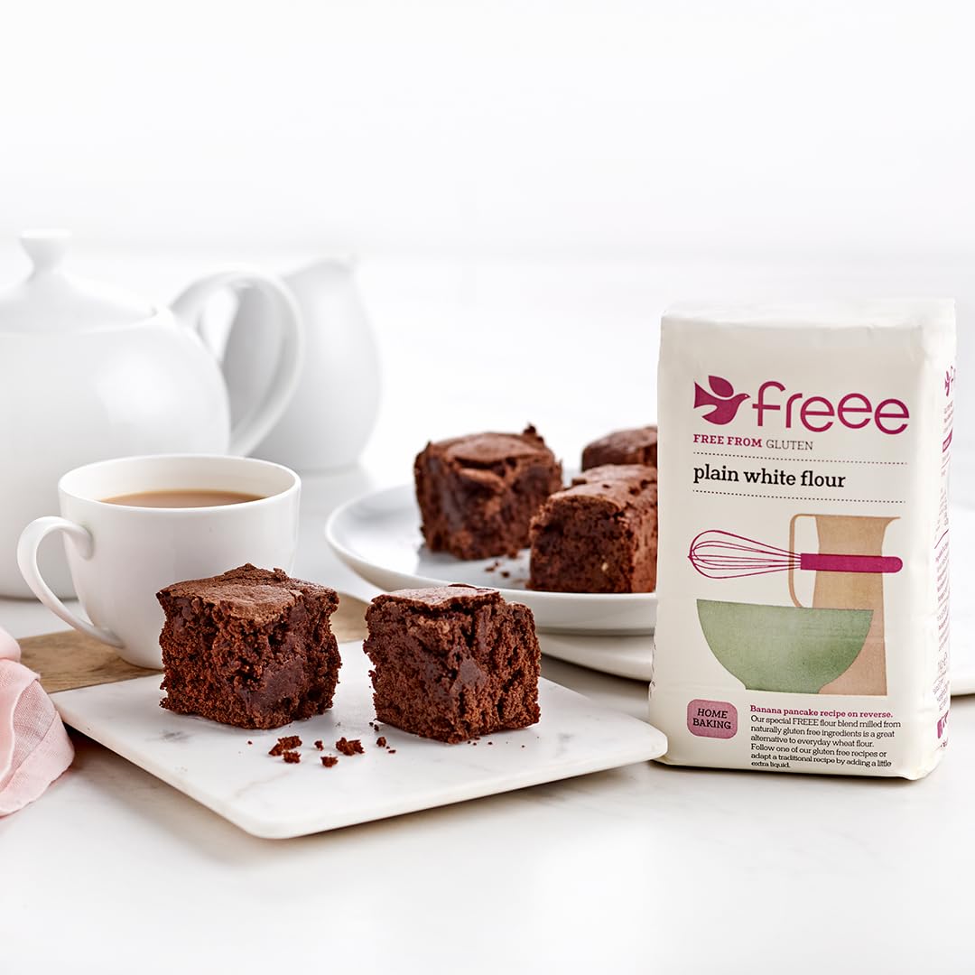 freee Plain White Flour Bag 2.2 lb (1 kg) | Gluten Free All-Purpose Flour Blend for Baking Bread, Cakes, Pastries & Cookies | Vegan, Kosher, Halal Certified | Imported from UK
