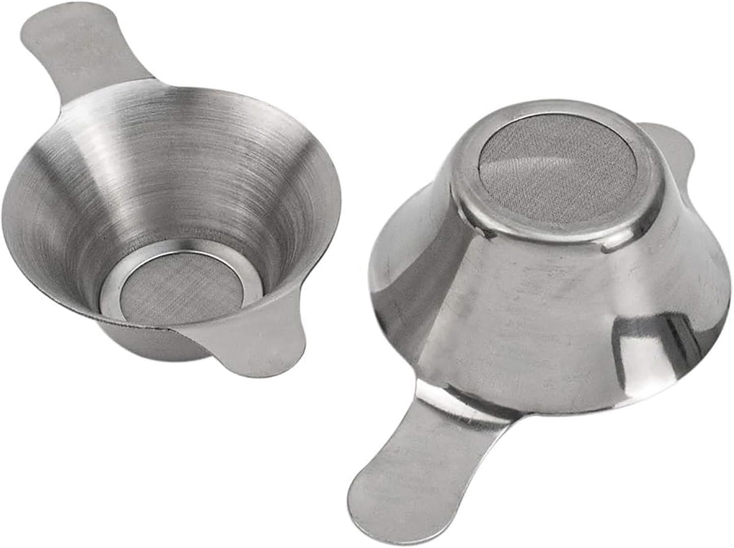 2PCS Stainless Steel Mini Strainer Set Fine Mesh Tea Strainer Coffee Dripper Dual-Layer Mesh with Double Handles For Home Restaurant Tea Brewing