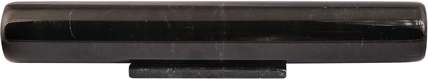 Marblous Krafts Marble French Rolling Pin for Dough, Black 12.5" Inches marble rolling pin with stand - rolling pins for baking and dough roller.