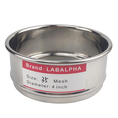 LABALPHA 70 Mesh Lab Sieves, Test Sieve #70 Mesh, 4'' Diameter, 304 Stainless Steel Wire Cloth (0.22mm)