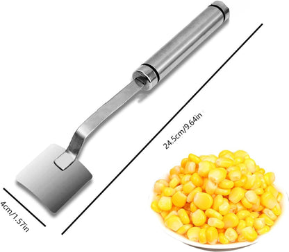 2024 New Magic Corn Peelers, Long Handle Stainless Steel Corn Stripping Tool, Corn Stripper Corn Cob Stripper Tool, 304 Stainless Steel Corn Thresher with Ergonomic Handle, Kitchen Gadget