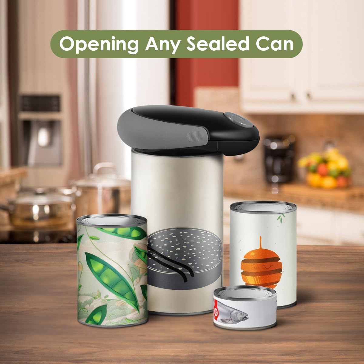 Fast Automatic Can Opener for Seniors, Fits All Can Sizes, Safe Smooth - Edge, Battery - Powered & Hands - Free, Automatic Can Opener Hands FreeI Deal for Seniors with Arthritis, Weak Hands & Kids
