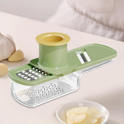 Ginger Garlic Grater Ginger Garlic Grinding Cooking W Container Multi Purpose Easy Grip Manual Kitchen Tool for Baking, Green