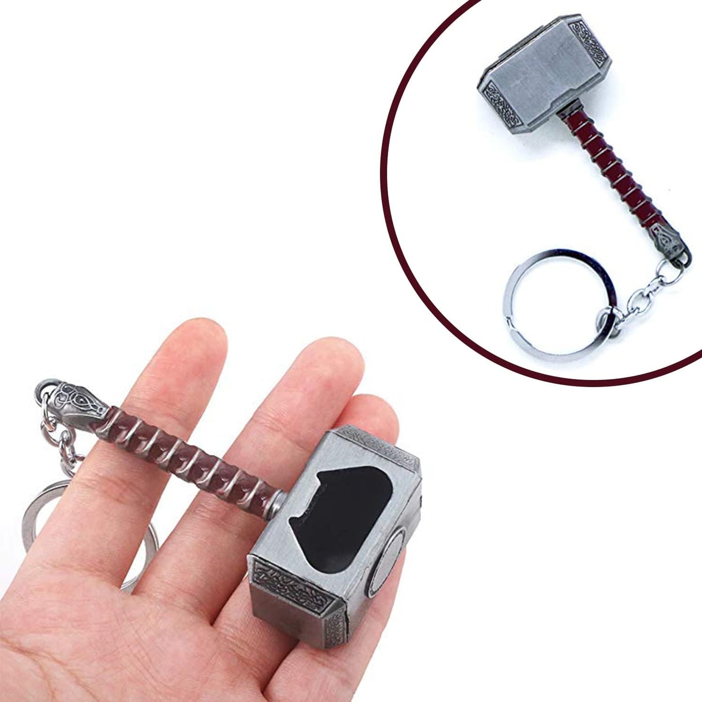 2-Pack Hammer Keychain Bottle Opener and Glove Keychain Bottle Opener, Beer Gifts Bottle Opener for Men, Husband, Dad, Grandpa, Boyfriend