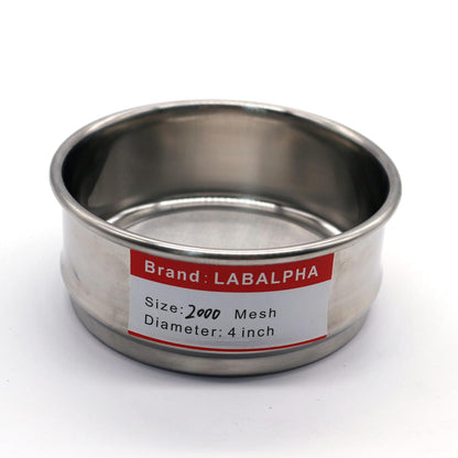 LABALPHA 70 Mesh Lab Sieves, Test Sieve #70 Mesh, 4'' Diameter, 304 Stainless Steel Wire Cloth (0.22mm)