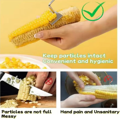 Stainless Steel Corn Sheller - Fast Corn Kernel Remover for Corn Cobs, Ergonomic Handle Kitchen Tool for Home & Professional Use