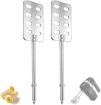 2pcs Hand Mixer Beaters Attachments Compatible with BLACK & DECKER, Universal Stainless Steel Electric Hand Mixer Whisk Replacement for Cooking and Baking