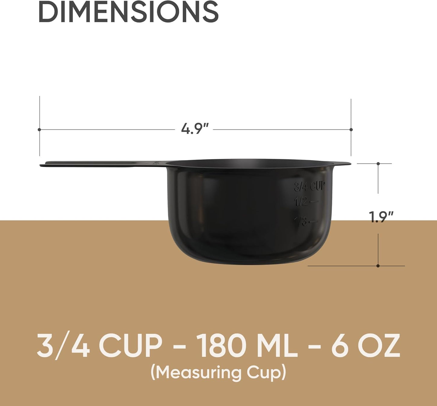 Color Up 2 Cup Measuring Cup, 480ml Stainless Steel Metal, Easy-Pour Spouts, Engraved Markings, Flat Base, Dishwasher Safe, for Dry and Liquid Ingredients
