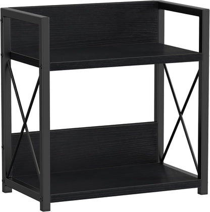 Giikin Countertop Shelf Organizer, 2 Tier Kitchen Spice Rack for Countertop, Wood Coffee Counter Shelf Organizer for Home (Brown, S)