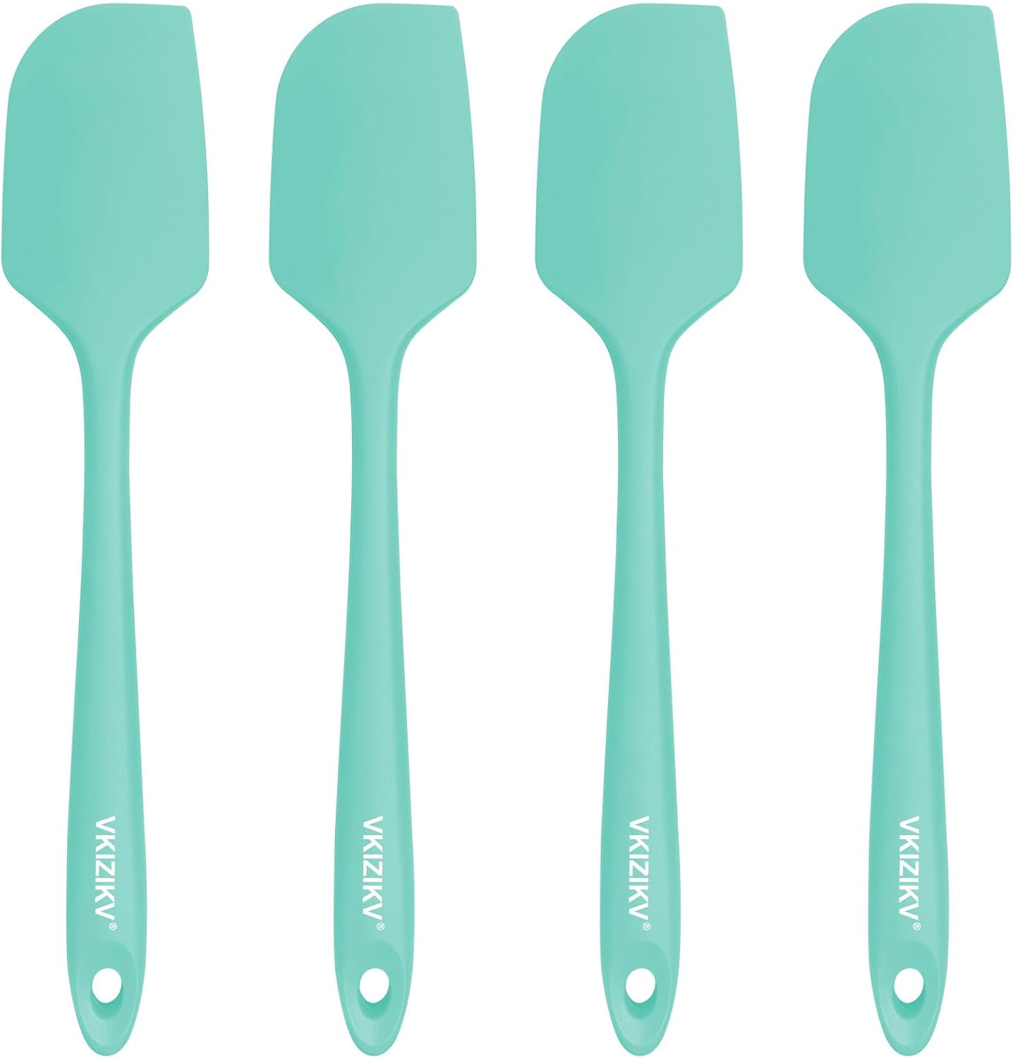 4 Pcs Silicone Spatula Set, 11.4 In, 600°F Heat Resistant Rubber Spatulas for Baking, Cooking & Mixing, Flexible and Non-Stick Kitchen Utensils, Seamless & Dishwasher Safe (Multicolor)