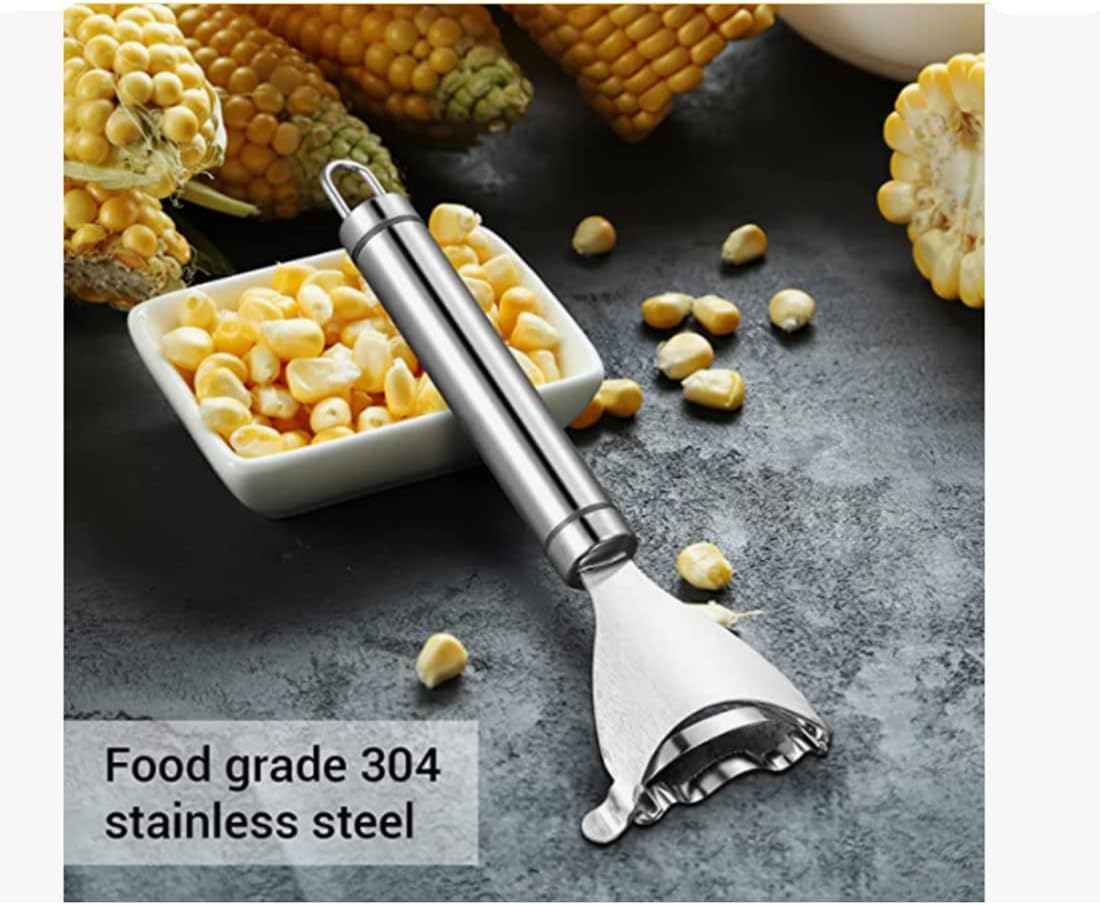 Corn Cob Stripper Peeler Remover Salad Making Cutter Easy Clean Corn Cob Stripper Stainless Steel Splitter Tool