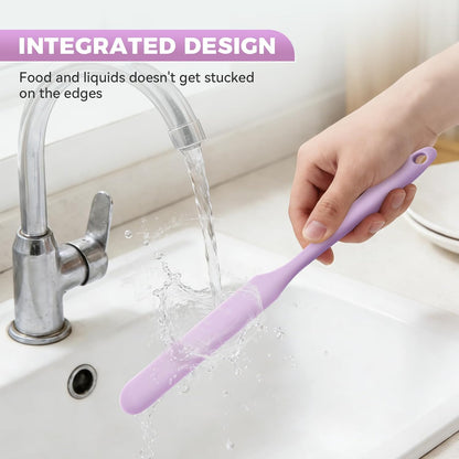 4 Pcs Silicone Jar Spatula Set, Sourdough Spurtle, Jar Scraper, Long Handle Thin Spatulas, Perfect for Jars, Bottles, Containers, Mixing, Scraping, Spreading Jam, Cake Icing and Sourdough Tools. (4)