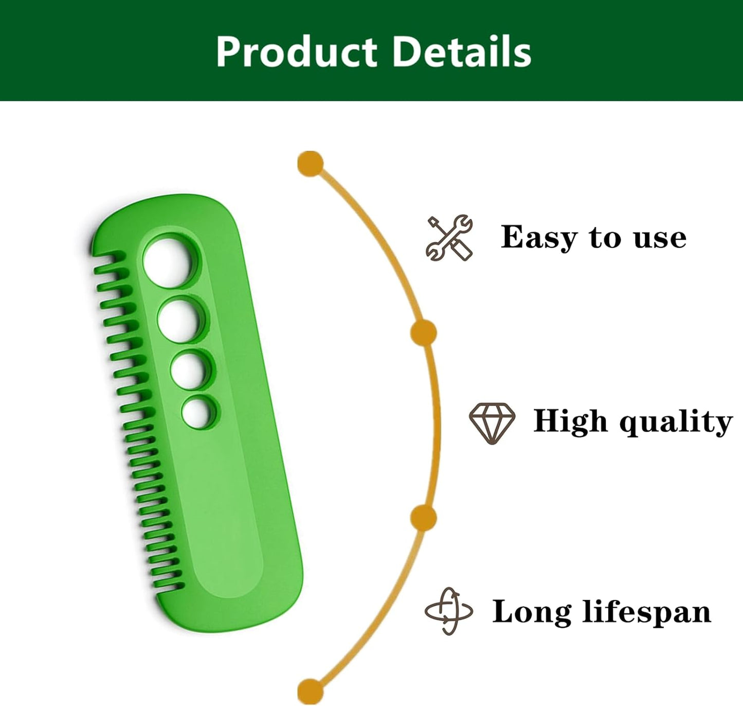 3 Pcs Herb Stripper Tool Professional Green Leaf Herb Cutter Comb for Kale, Chard, Collard Greens, Thyme, Kitchen Tools