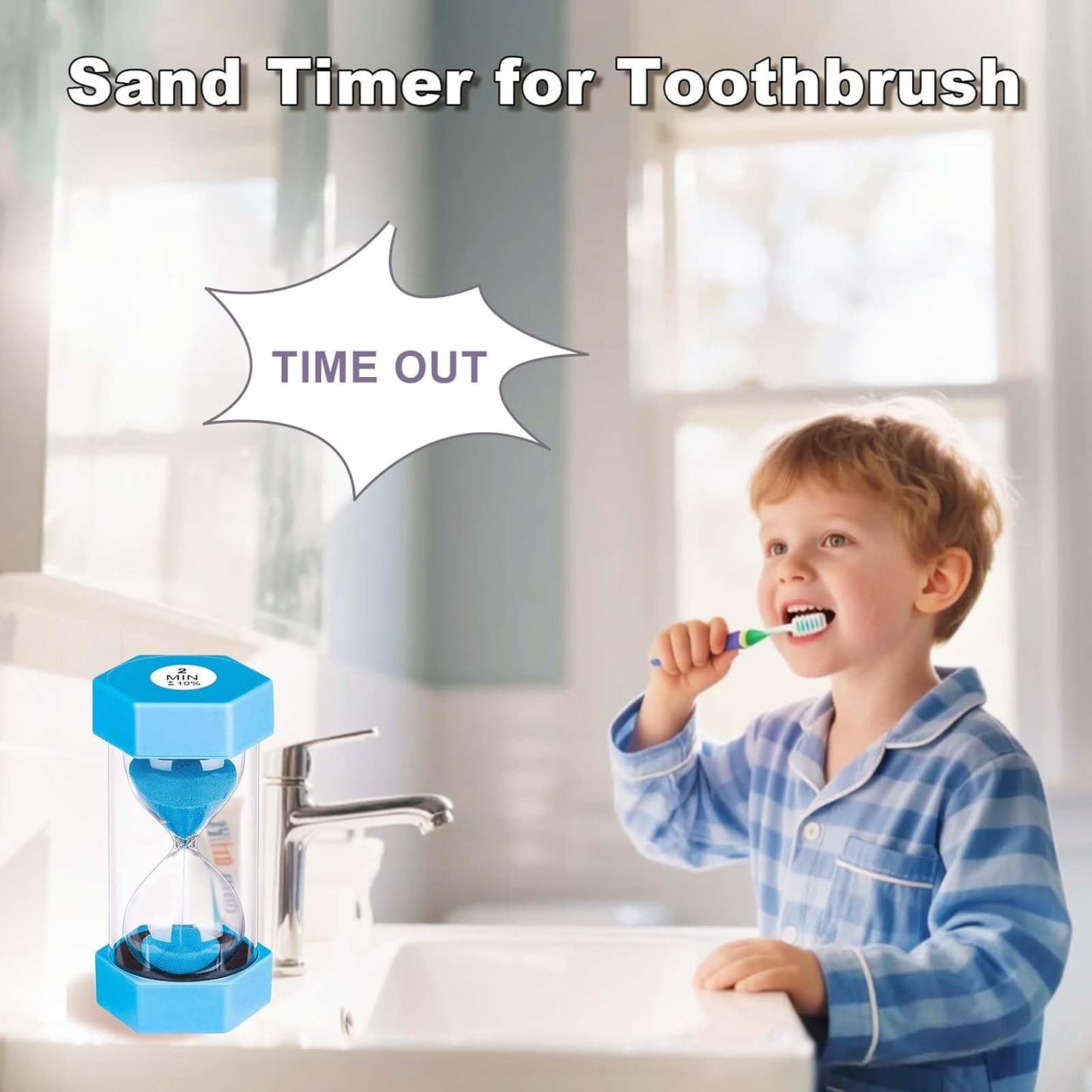 5 Minute Hourglass Sand Timer, Plastic Hexagon Hourglass Sand Clock 5 Min, Reloj De Arena 5 Minutos,Unbreakable Green Hour Glass Sandglass for Classroom Games Kitchen (Green)