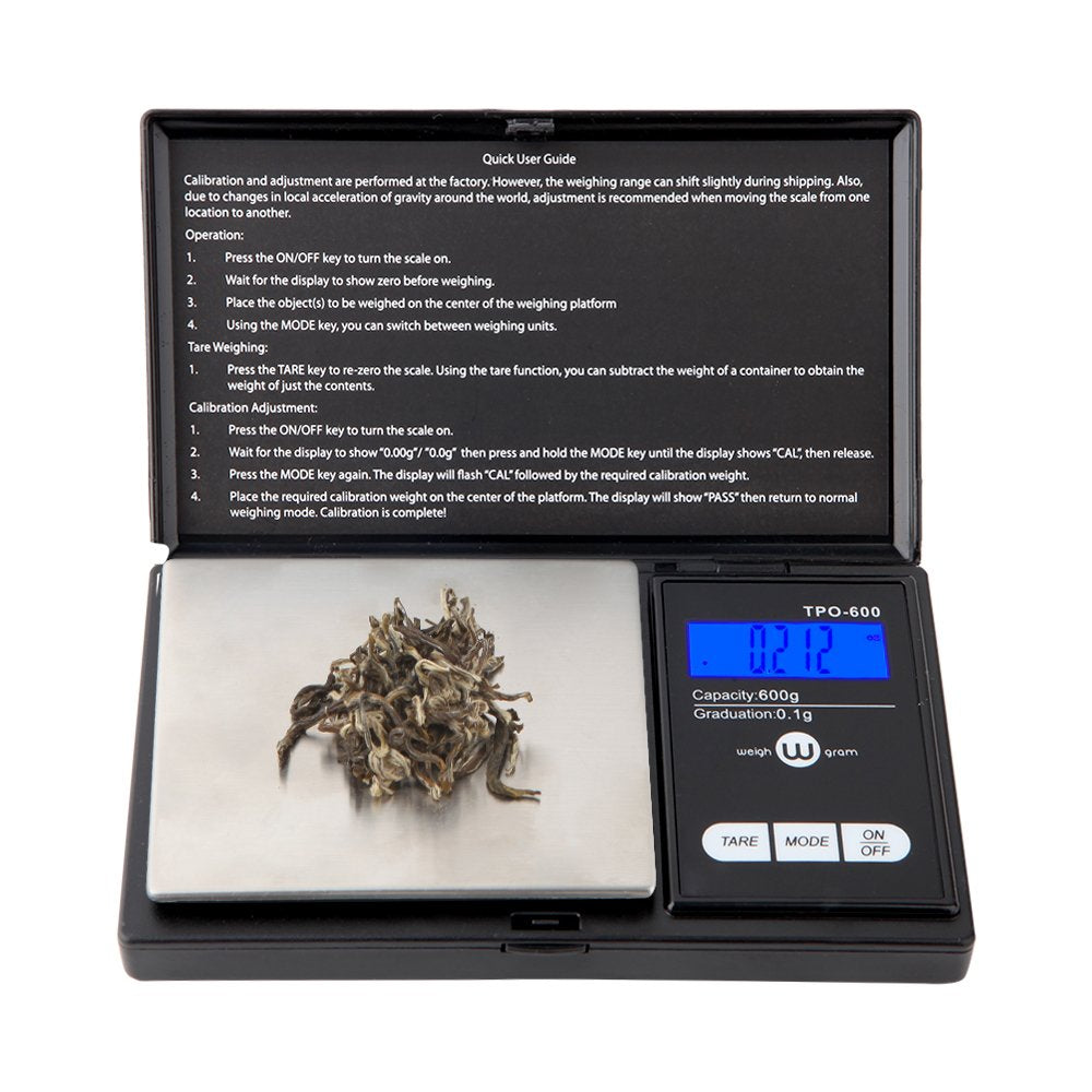 Weigh Gram 200g Digital Pocket Gram Scale 0.01g Accuracy, 200g x 0.01g Mini Digital Grams Scale, Small Food Scale, Jewelry Scale, Ounces Grains Scale With100g Calibration Weight